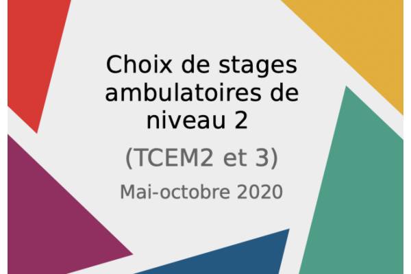 Choix de stages ambulatoires N2 et santé de la femme et de l'enfant - mai-novembre 2020